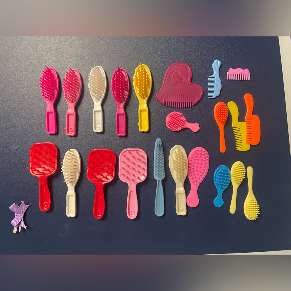 Colorful Dolls Hair Brush Lot